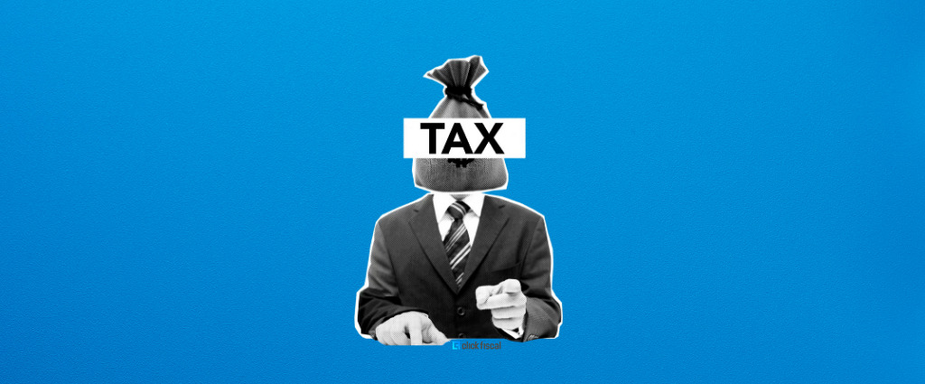Homem representando cobrança de impostos e notificação